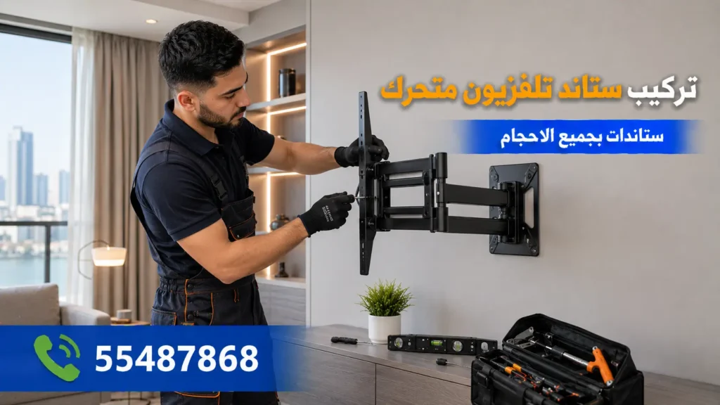 تركيب ستاند تلفزيون متحرك